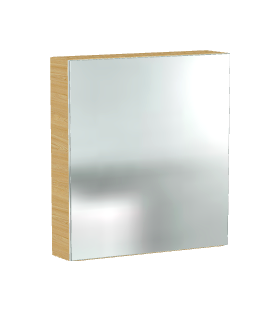 Spiegelschrank aus Eiche, 65x70x15cm (BxHxT)