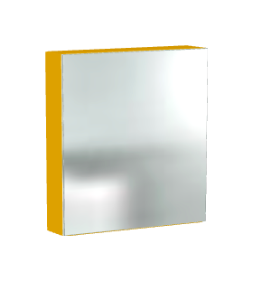 Spiegelschrank in Gelb, 65x70x15cm (BxHxT)