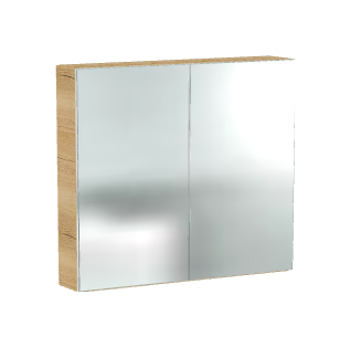 Spiegelschrank aus Eiche, 80x70x15cm (BxHxT)