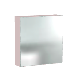 Spiegelschrank in Rose, 60x60x15cm (BxHxT)